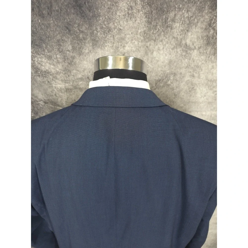 Alfani Blazer Jacket Mens‎ 46L Blue Sports Coat Slim Fit 2 Buttons Rayon Blend